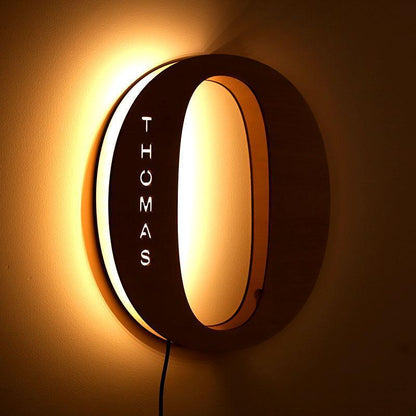 WOODEN ENGRAVED NAME PERSONALIZED NIGHT LIGHT