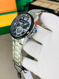 CURREN 8395 - Chronograph Working Stainless Steel Watch For Men's