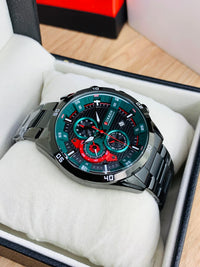 CURREN 8402 - Chronograph Working Stainless Steel Chain Watch For Men's