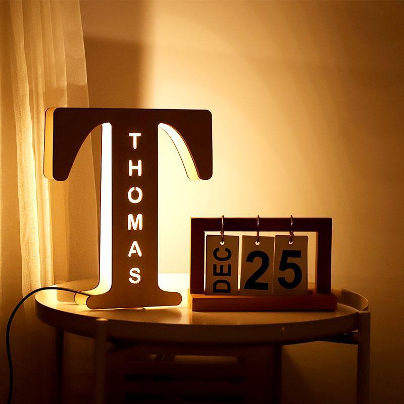 WOODEN ENGRAVED NAME PERSONALIZED NIGHT LIGHT