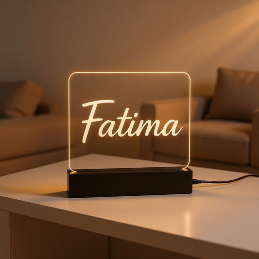 Personalized Name LED Night Lamp | Custom Acrylic Bedside Light