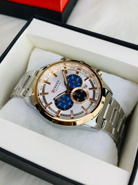 CURREN 8355 - Stainless Steel Chronograph Working Watch For Men's