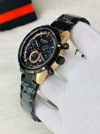 CURREN 8355 - Stainless Steel Chronograph Working Watch For Men's