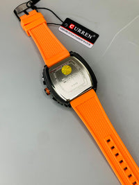 CURREN 8442 - Rubber Strap Chronograph Working Watch For Men's
