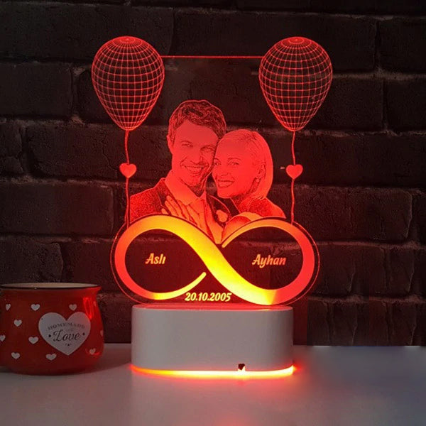 Photo Printed Infinity 3D Led Night Light