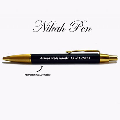 Luxurious Nikkah Pen With Engraved Names & Date