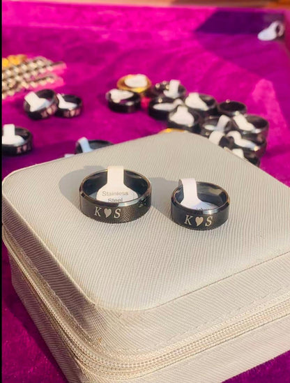 Personalized Name Engraved Rings - Golden & Steel Colors
