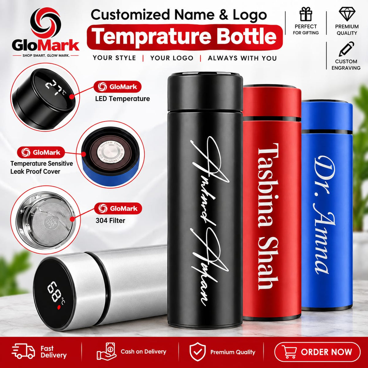 Customized Smart Temperature Flask