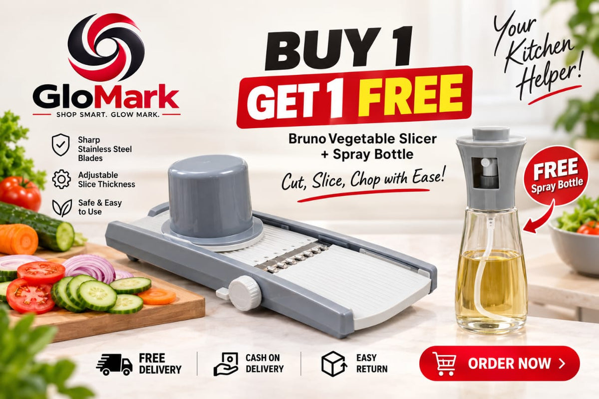 Bruno Vegetable Slicer & Cutter - Multi-Function Mandoline With Free Spray Bottle