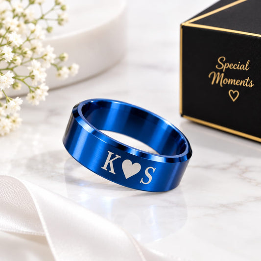 Personalized Name Engraved Rings - Golden & Steel Colors