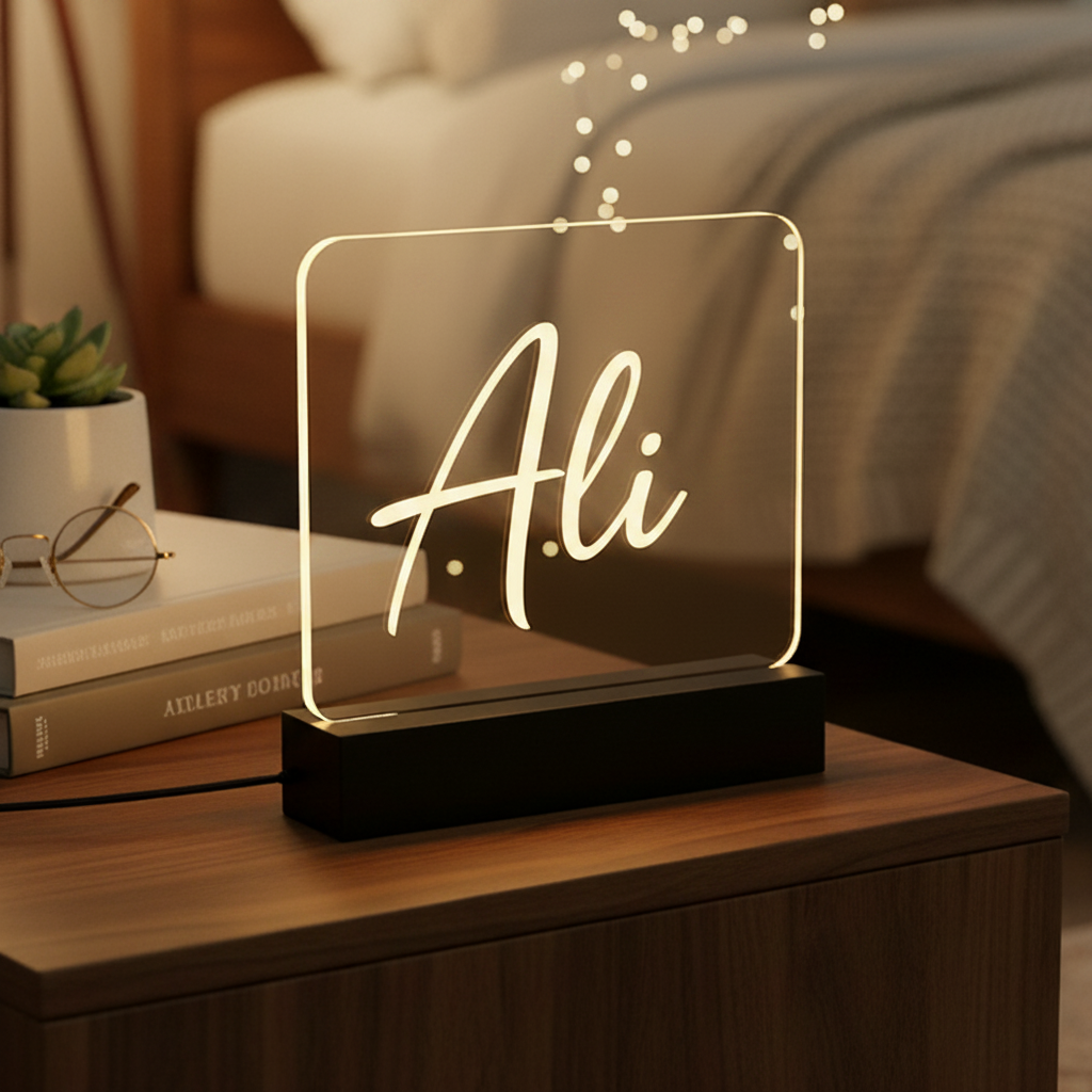 Personalised LED Name Lamp – Custom Acrylic Light