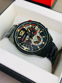 CURREN 8395 - Chronograph Working Stainless Steel Watch For Men's