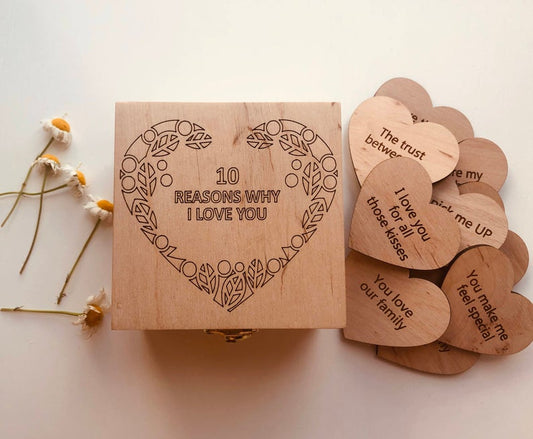 Reasons why I love you Anniversary girlfriend gift Birthday Anniversary gift for Woman 1st anniversary gift for woman