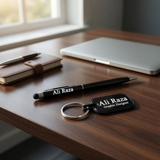 Personalized Keychain & Stylus Pen Gift Set