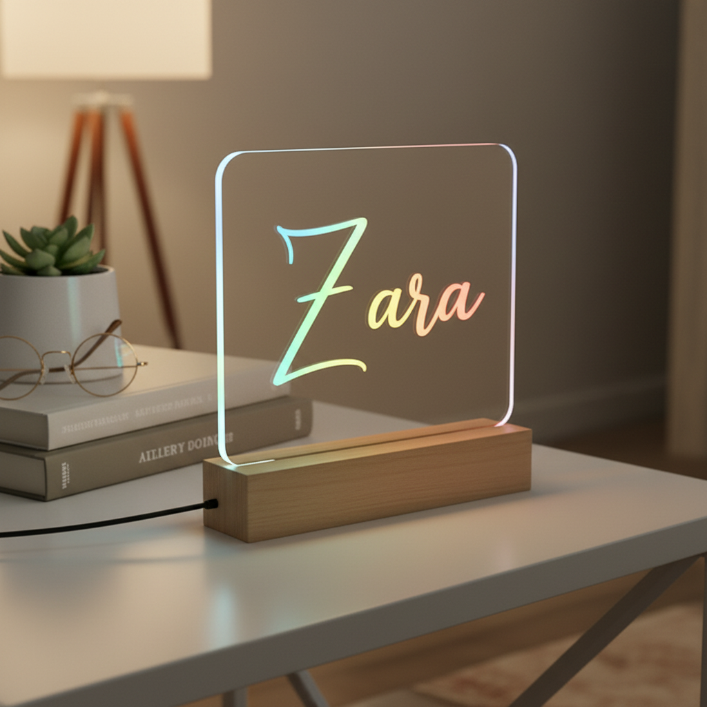 Personalised LED Name Lamp – Custom Acrylic Light