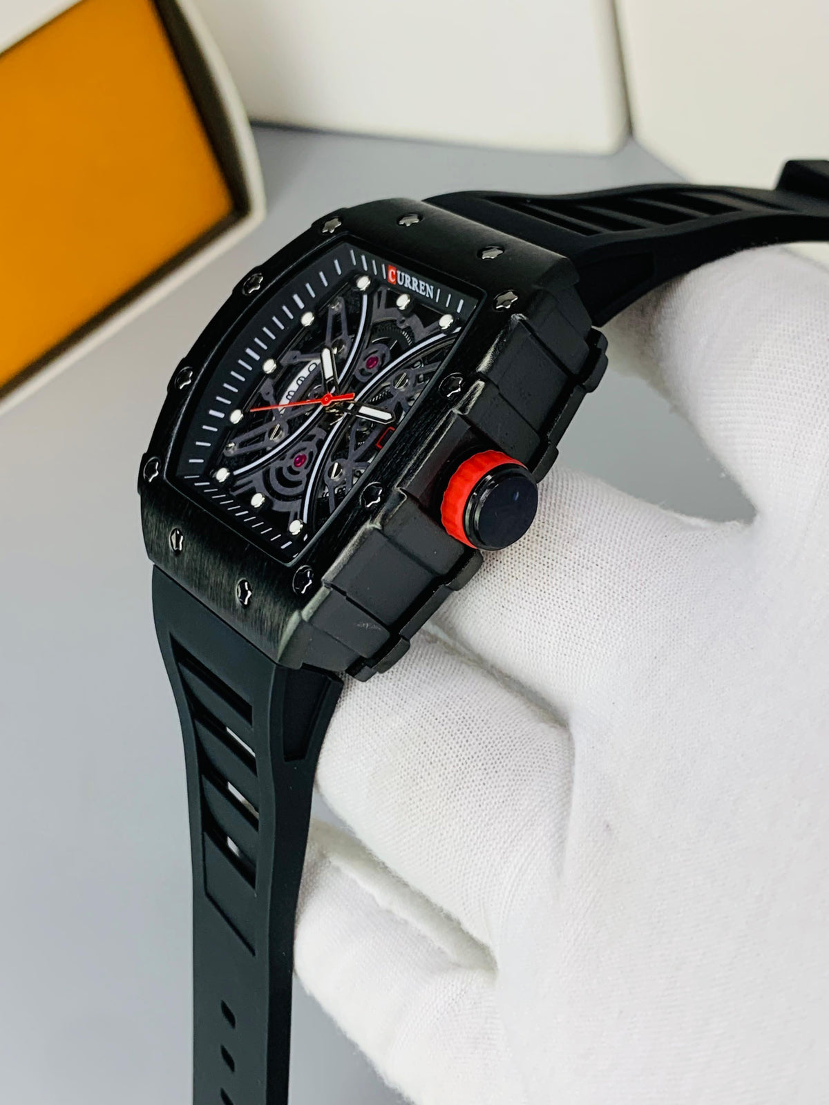 CURREN 8438 - Skeleton Watch For Men's