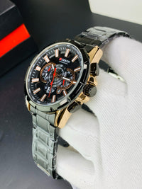 CURREN 8363 - Stainless Steel Chain Chronograph Working Watch For Men's