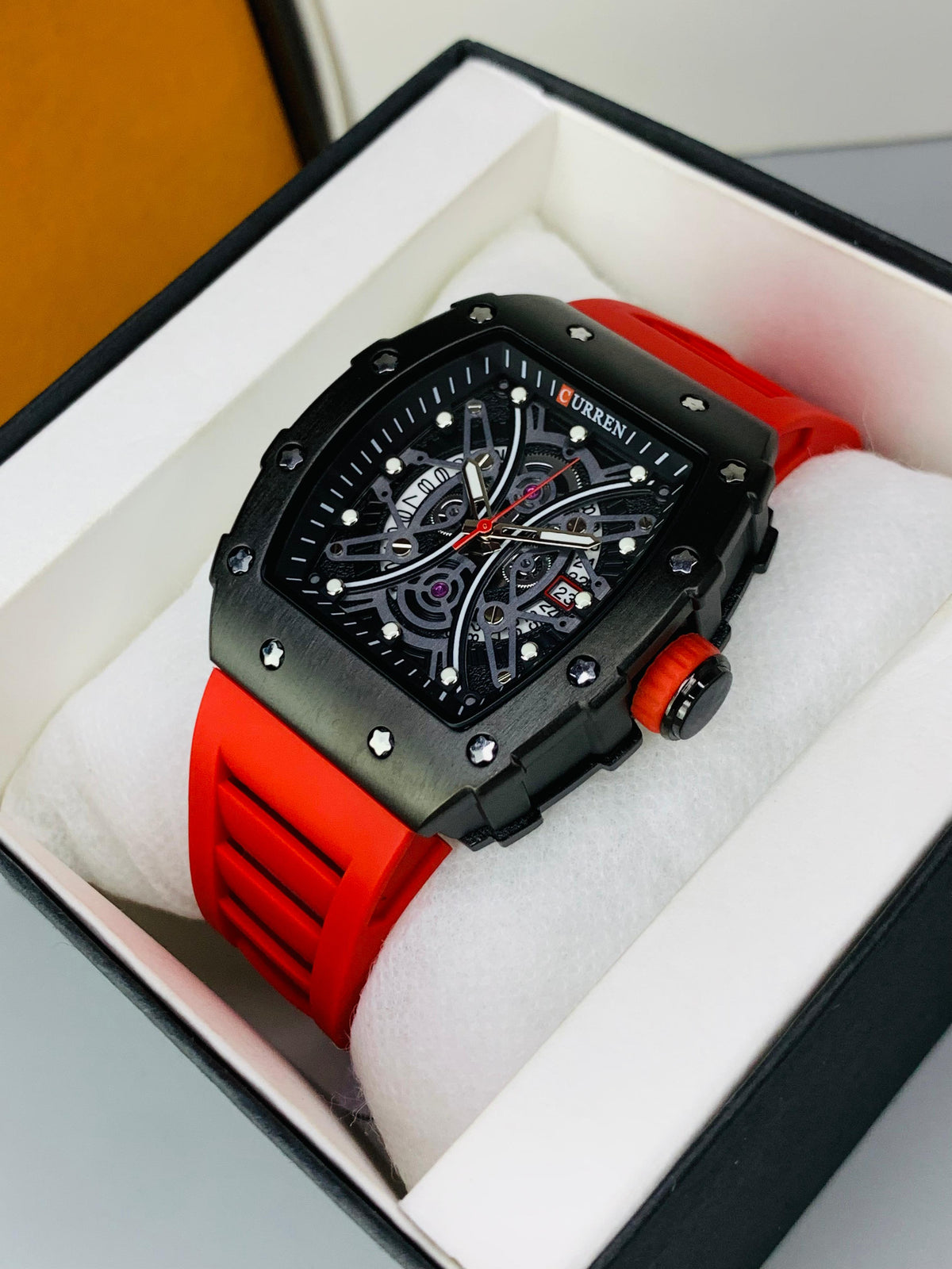 CURREN 8438 - Skeleton Watch For Men's