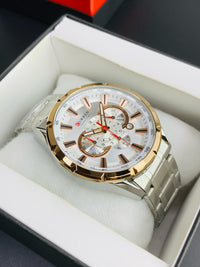 CURREN 8363 - Stainless Steel Chain Chronograph Working Watch For Men's