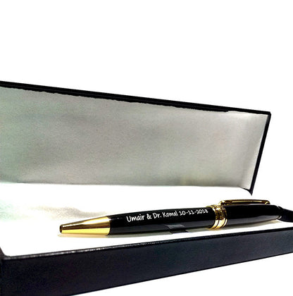 Jitter Black Pen with Engraved Name