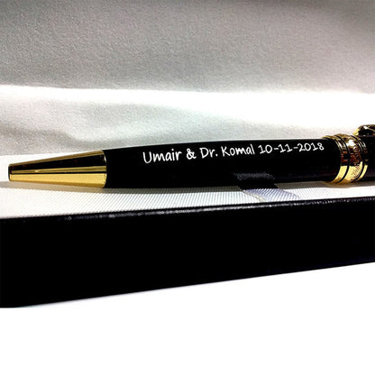 Jitter Black Pen with Engraved Name